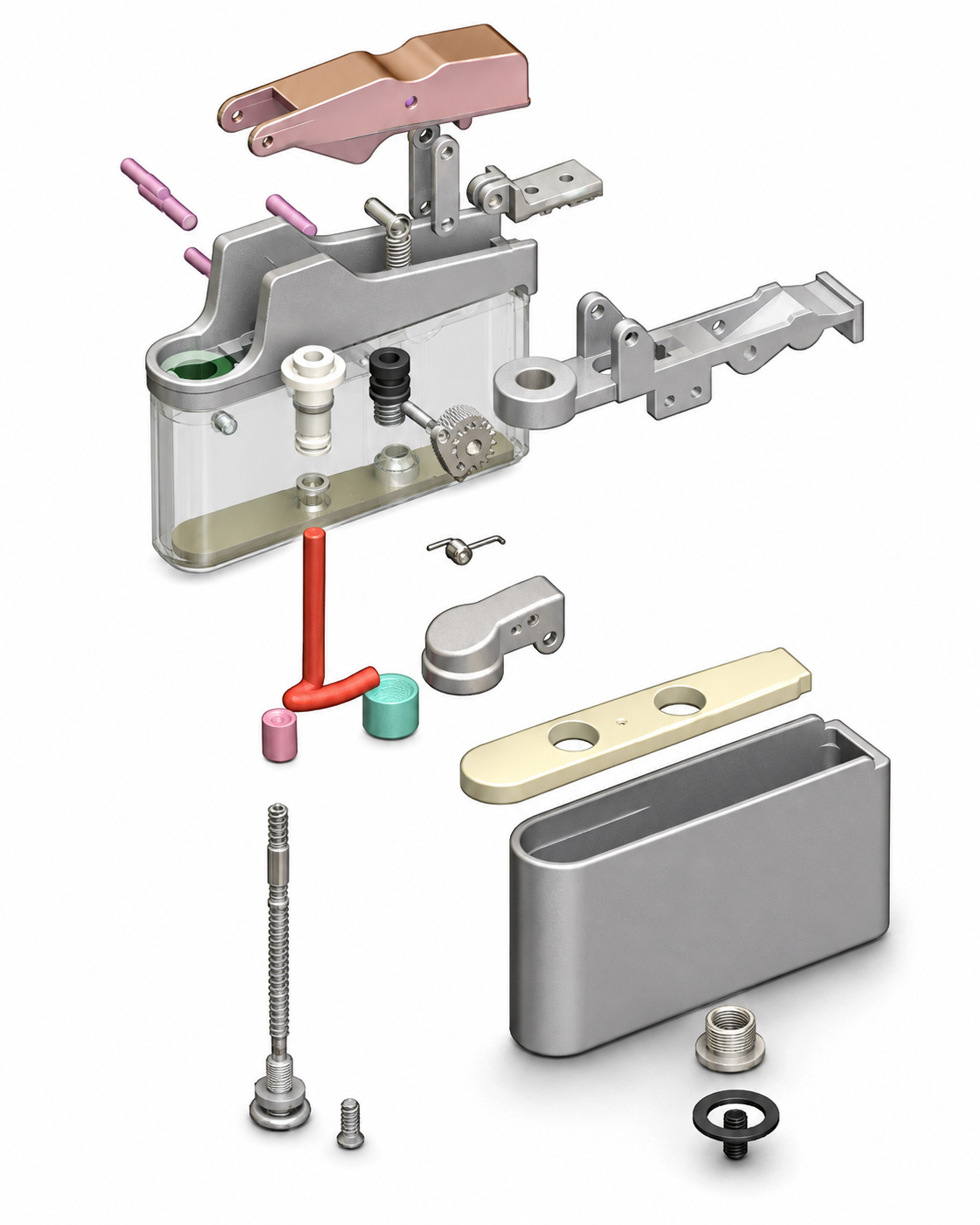 Exploded technical view of the Thorens Centurion lighter