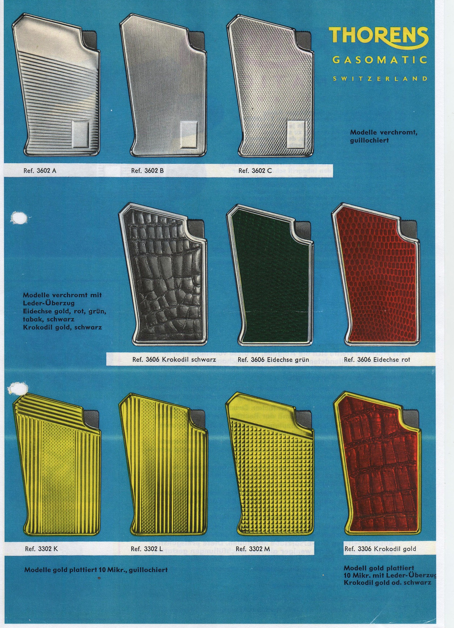 Thorens Gasomatic catalogue archive Historic Thorens Gasomatic catalogue page
