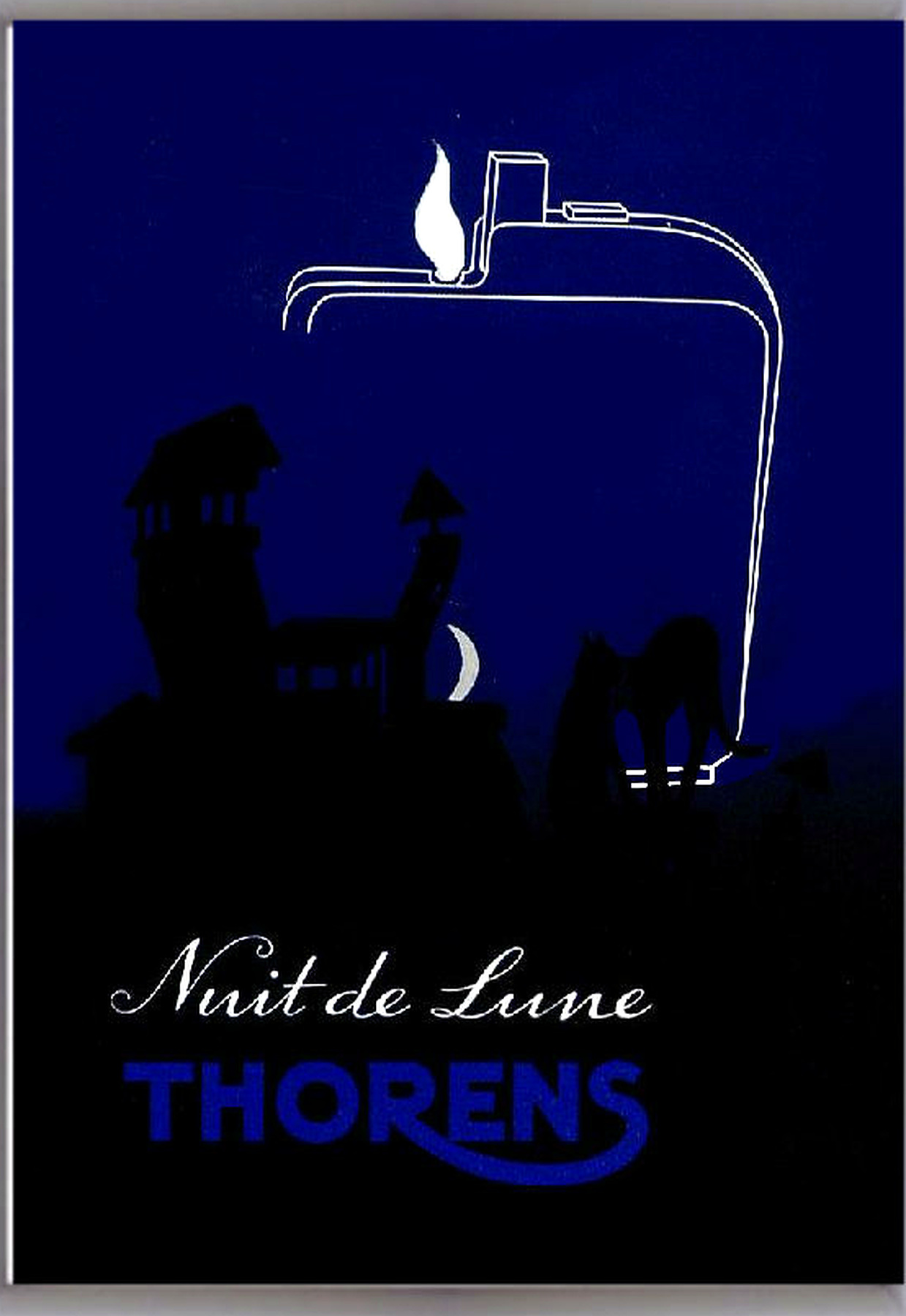 Thorens Nuit de Lune poster Historic Thorens Nuit de Lune lighter advertising poster